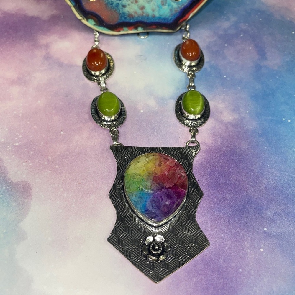 Rainbow Solar Quartz Necklace